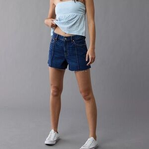 American Eagle Outfitters Dark Blue Denim Cutoff Shorts